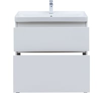 Тумба Aquanet Вега 80 напольная 2 ящика, цв. белый глянец (344123) 00344123