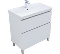 Тумба Aquanet Вега 70 напольная 2 ящика, цв. белый глянец (344122) 00344122