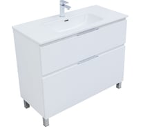 Тумба Aquanet Алвита new 100 напольная 2 ящика, цв. белый матовый (344135) 00344135