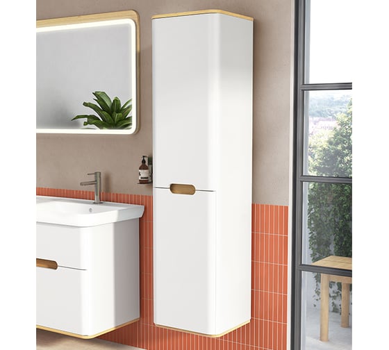 Пенал Vitra Sento 40см, корзина для белья, матовый белый, правый 60842