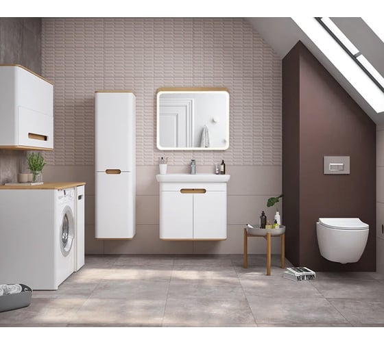 Пенал Vitra Sento 40см, корзина для белья, матовый белый, правый 60842