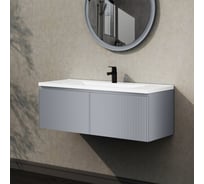 Тумба подвесная под раковину для ванной ИТАНА Kate 2.0 120 1193x450x400 светло-серый 4657836464900