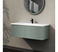 Тумба подвесная под раковину для ванной ИТАНА Kate 2.0 120 1193x450x400 светло-зеленый 4657836464931