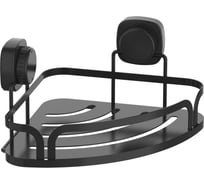 Полка настенная угловая Zalger вакуум. присоска, сталь, AK104