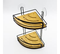 2-ярусная угловая полка Joy Home бамбук 13071