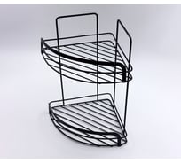 2-ярусная угловая полка Joy Home черная 13068