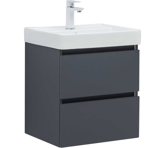 Тумба Aquanet Вега 2.0 50 2 ящика, маренго (337946) 00337946