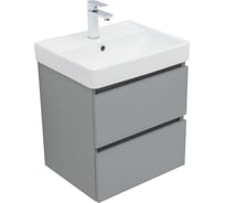 Тумба Aquanet Вега 2.0 50 2 ящика, черный (337952) 00337952