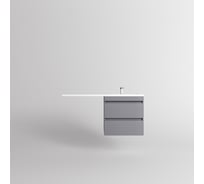 Тумба подвесная Style Line Даллас ЛЕОН 120, Люкс серая, PLUS X2754681