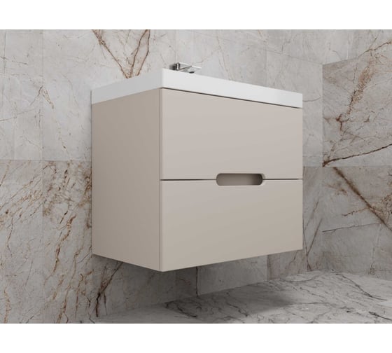 Тумба подвесная Style Line Матис 70, Classic 70, 2 ящика, КРЕМ, ЭМАЛЬ X2751841