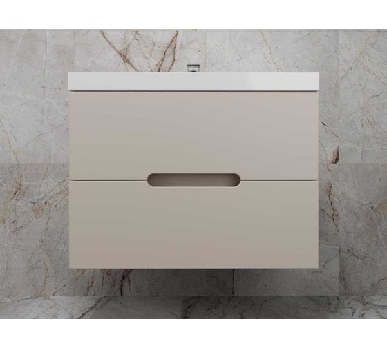 Тумба подвесная Style Line Матис 80, Classic 80, 2 ящика, КРЕМ, ЭМАЛЬ X2747920 1