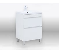 Тумба напольная Aquanet Нота new 58 2 ящика, цвет белый глянец (344141) 00344141