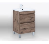 Тумба напольная Aquanet Нота new 58 2 ящика, цвет дуб веллингтон табак (344139) 00344139