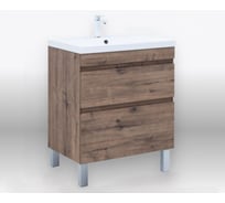 Тумба напольная Aquanet Нота new 75 2 ящика, цвет дуб веллингтон табак (344142) 00344142