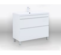 Тумба напольная Aquanet Нота new 100 2 ящика, цвет белый глянец (344150) 00344150