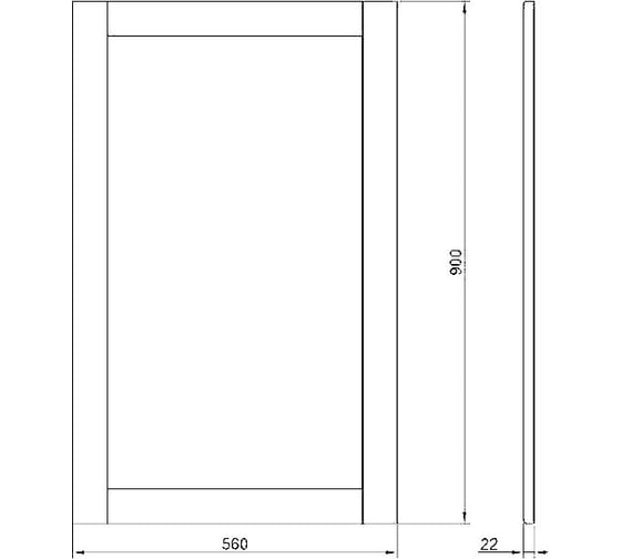 Зеркало ValenHouse ЭЙВОРИ-60, ясень, серое, RAL 7040 AV60_ЗС