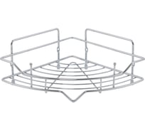 Полка одноярусная угловая Milardo проволока стальная, хром, Грид (Grid) GRICC1CM44