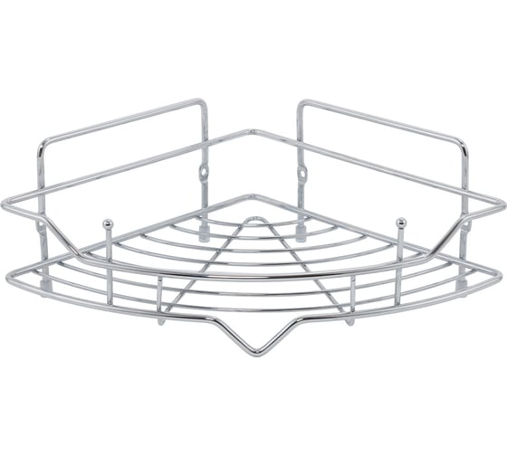 Полка одноярусная угловая Milardo Grid, проволока стальная, хром, GRICC1CM44 1