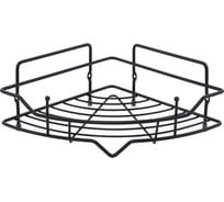 Полка одноярусная угловая Milardo Grid, проволока стальная, чёрный матовый, GRICC1BM44