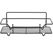 Полка одноярусная прямая Milardo Grid, проволока стальная, чёрный матовый, GRICS1BM44