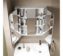 Шкаф зеркальный ALAVANN Cosmetic 80, белый ALV0727001