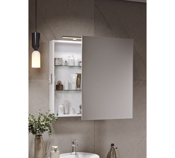 Шкаф зеркальный ALAVANN Cosmetic 55, белый ALV0723001 1