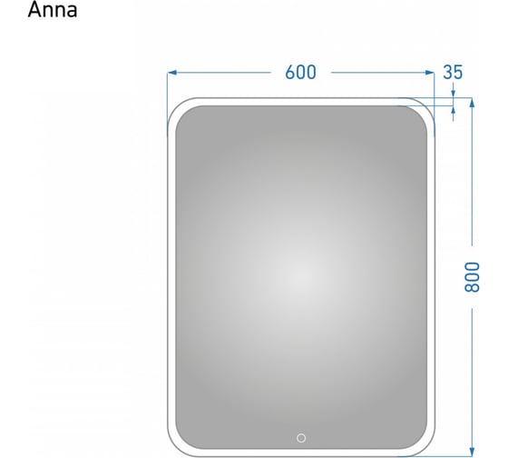 Зеркало Alavann Anna 60 сенсор, антизапотеватель ALV0017022