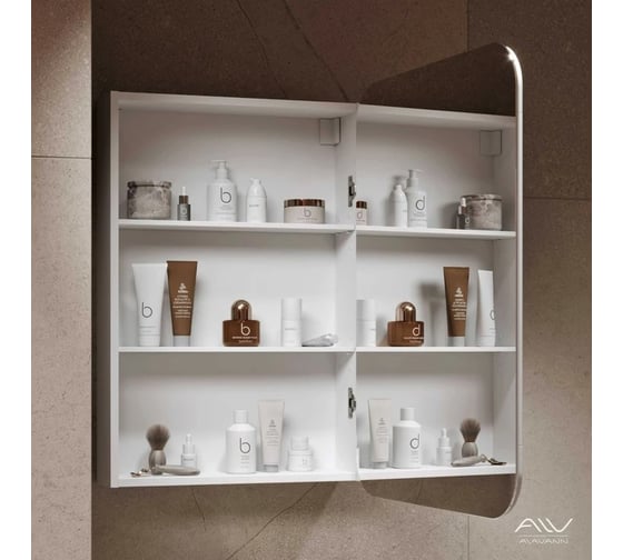 Шкаф зеркальный ALAVANN "Cosmetic 60" белый ALV0770001