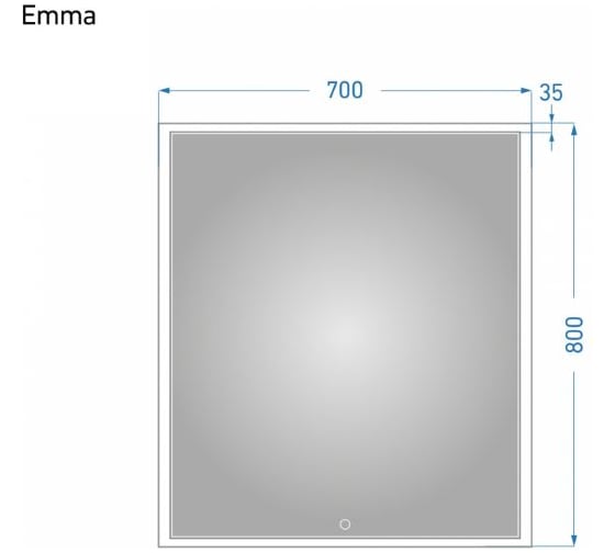 Зеркало ALAVANN Emma 70 сенсор, антизапотеватель ALV0064017