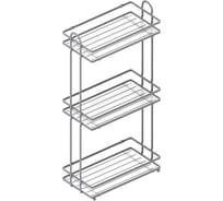 Полка SWENSA TERMO прямая, 29х15х58.5 см, 3 яруса, серый, металл/пластик SWR-1007-03-GRY