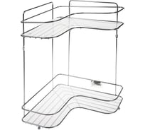 Полка SWENSA угловая, 27х27х35 см, 2 яруса, хром SWR-2222