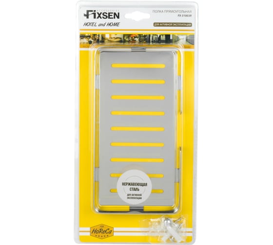 Полка прямоугольная одноэтажная FIXSEN HOTEL хром FX-31003R
