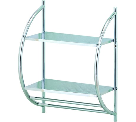 Настенный стеллаж SWENSA 40х54 см 2-яруса, хром SWFL-18