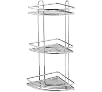 Полка SWENSA Премиум угловая, 26х26х59 см, 3 яруса, хром SWR-063