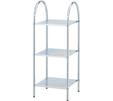 Стеллаж SWENSA 34х37х87 см, 3 яруса, металл. полки, хром SWFL-11