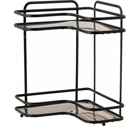 Полка SWENSA TERMO угловая, 27х27х35 см, 2 яруса, черный, металл/пластик SWR-1004-02-BLK