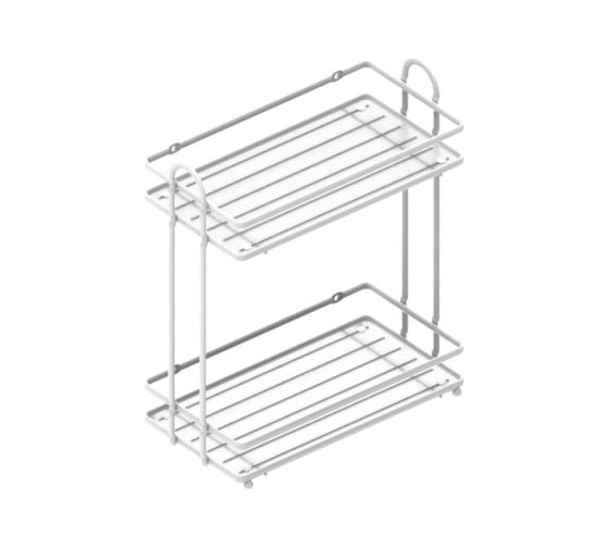 Полка SWENSA TERMO прямая, 29х15х33.5 см, 2 яруса, белый, металл/пластик SWR-1007-02-WHT
