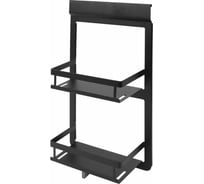 Полка для рейлинга SWENSA LUND 2-ярусная, 23 см, черный, сталь/порошковое покрытие BR-2600R-22