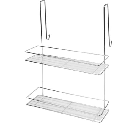 Полка SWENSA CADDY 2 яруса, на душевую кабину, 40х17.4х47 см, металл/хром SWR-1005-02-CHM