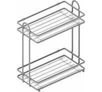 Полка SWENSA TERMO прямая, 29х15х33.5 см, 2 яруса, серый, металл/пластик SWR-1007-02-GRY