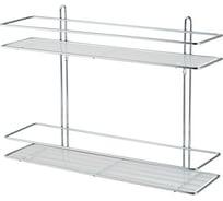 Полка SWENSA прямая, 40х11х28 см 2 яруса, хром SWR-022