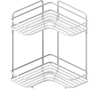 Полка SWENSA TERMO угловая, 27х27х35 см, 2 яруса, белый, металл/пластик SWR-1004-02-WHT