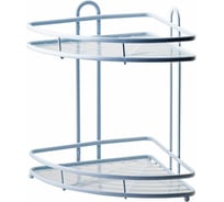 Полка SWENSA TERMO угловая, 27х27х34.5 см, 2 яруса, белый, металл/пластик SWR-1003-02-WHT