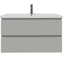 Тумба без раковины RUVANN STELLO 100 в ванную подвесная, грей Т.STELLO-GR.П-100П