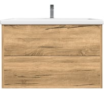 Тумба без раковины RUVANN RINNI 70 в ванную подвесная Дуб вотан Т.RINNI.ДВ-70П