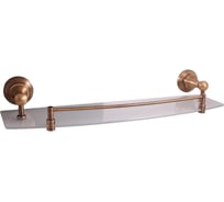 Стеклянная полочка RavSlezak 500 мм, с ограничителем, цвет бронза MKA0900/50SM