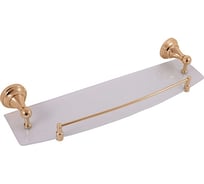 Стеклянная полочка RavSlezak 500 мм, с ограничителем, цвет золото MKA0900/50Z