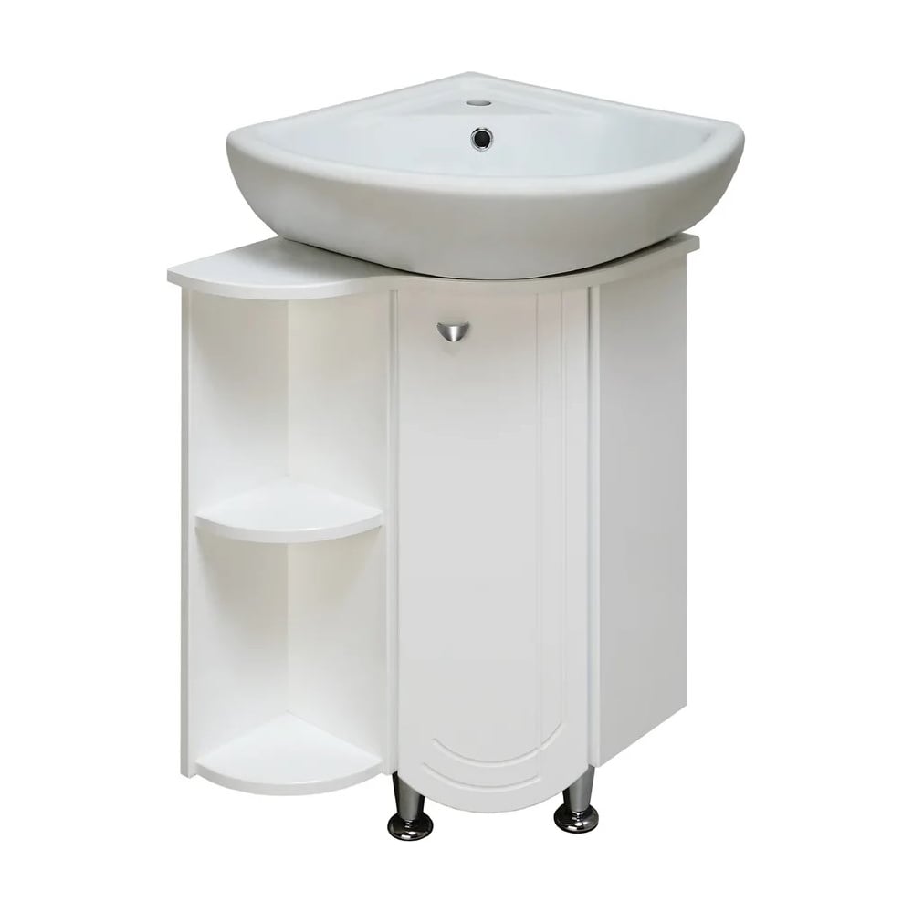 Тумба RUNO БИС угловая, левое крыло под умывальник Элегия 00000001024 ...