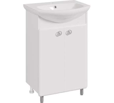Тумба Runo Капри 55 белая под умывальник Элегант 55 УТ000003778