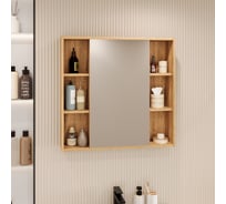 Зеркальный шкафчик RUVANN NIKA 80 в ванную Дуб вотан З.NIKA.ПВ-80